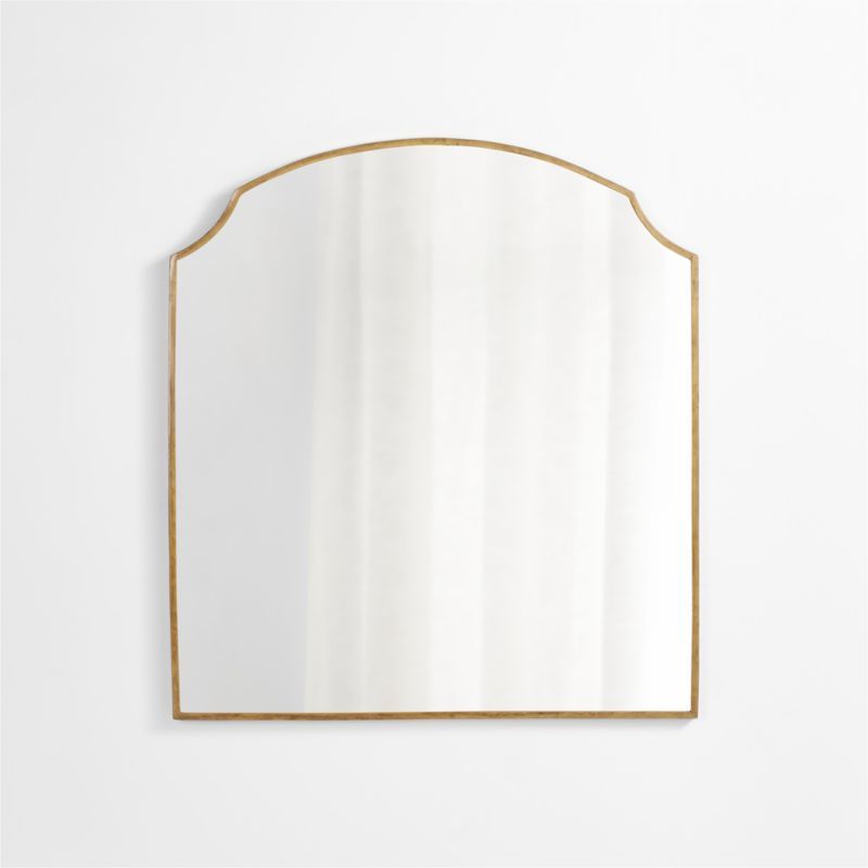Emmy Brass Wall Mirror | Crate and Barrel | Crate & Barrel
