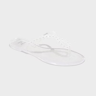 Women's Luella Rhinestone Jelly Thong Sandals - Shade & Shore™ | Target
