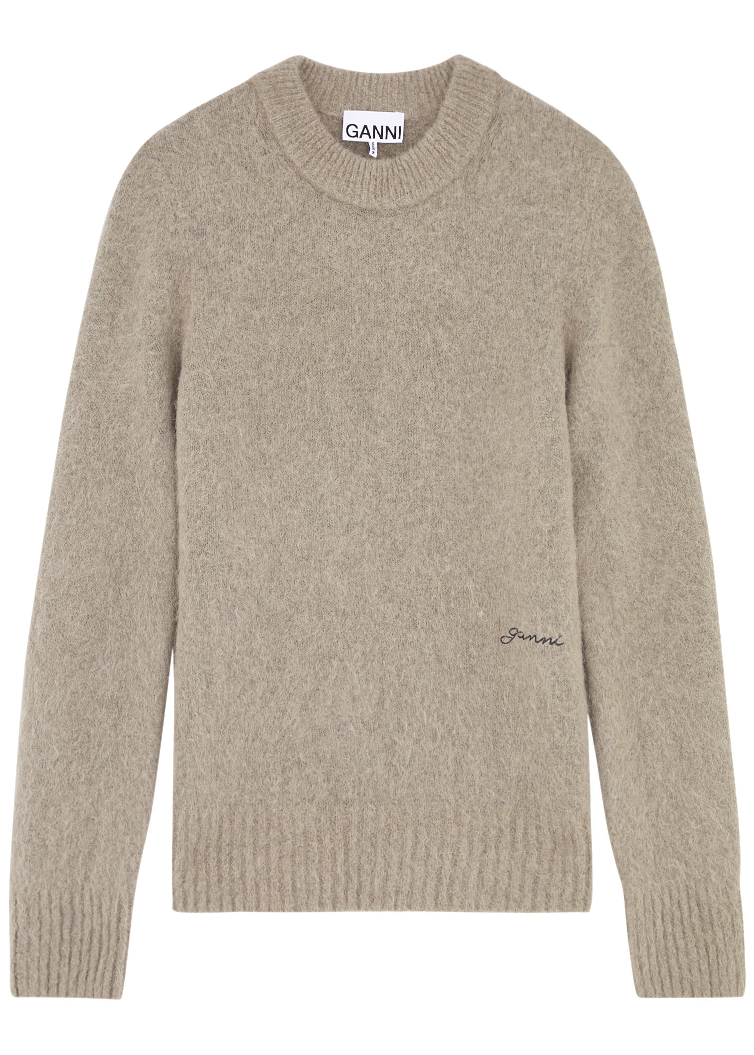 Logo-embroidered alpaca-blend jumper | Harvey Nichols