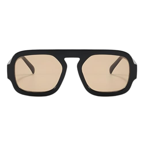 ADE WU Trendy Square Aviator Sunglasses for Women Men | Retro 70s Stylish Tinted Sunglasses, Chic... | Amazon (US)