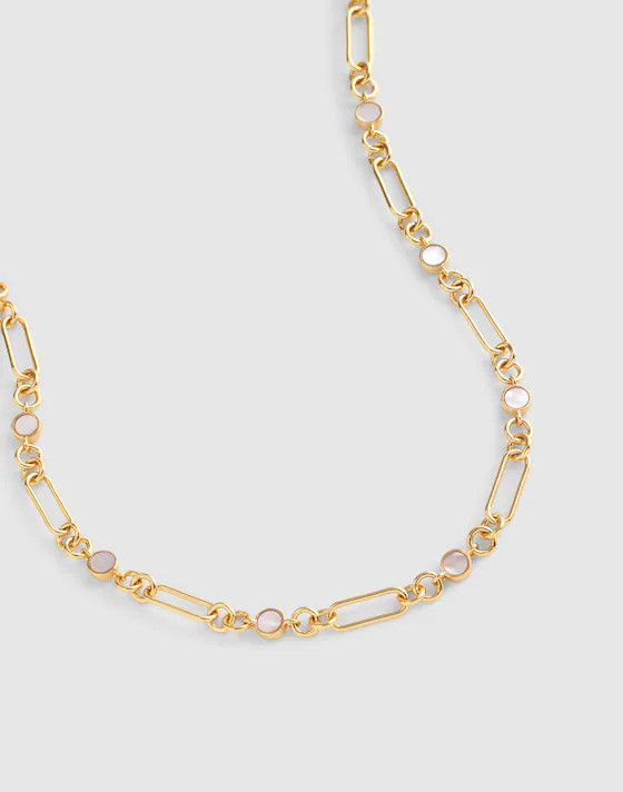 Mother-of-Pearl Mixed-Link Chain Necklace | Madewell