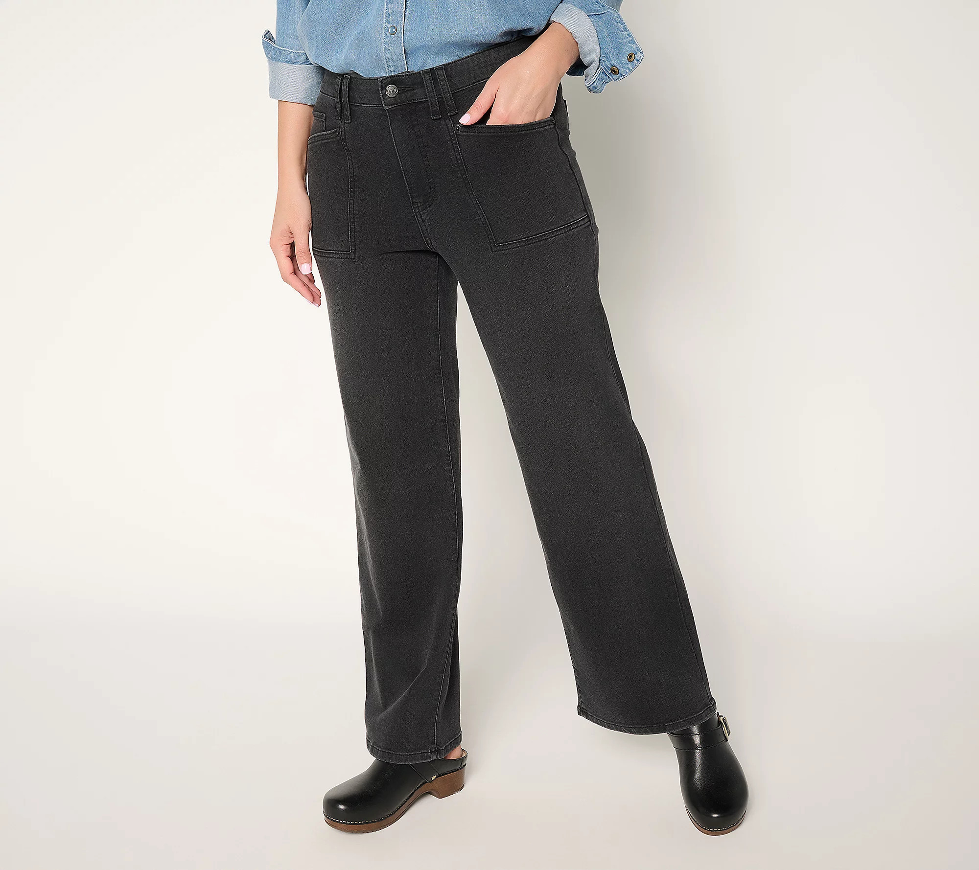 Me by Jennie Garth Reg Repreve Wide Leg Jeans- Color | QVC