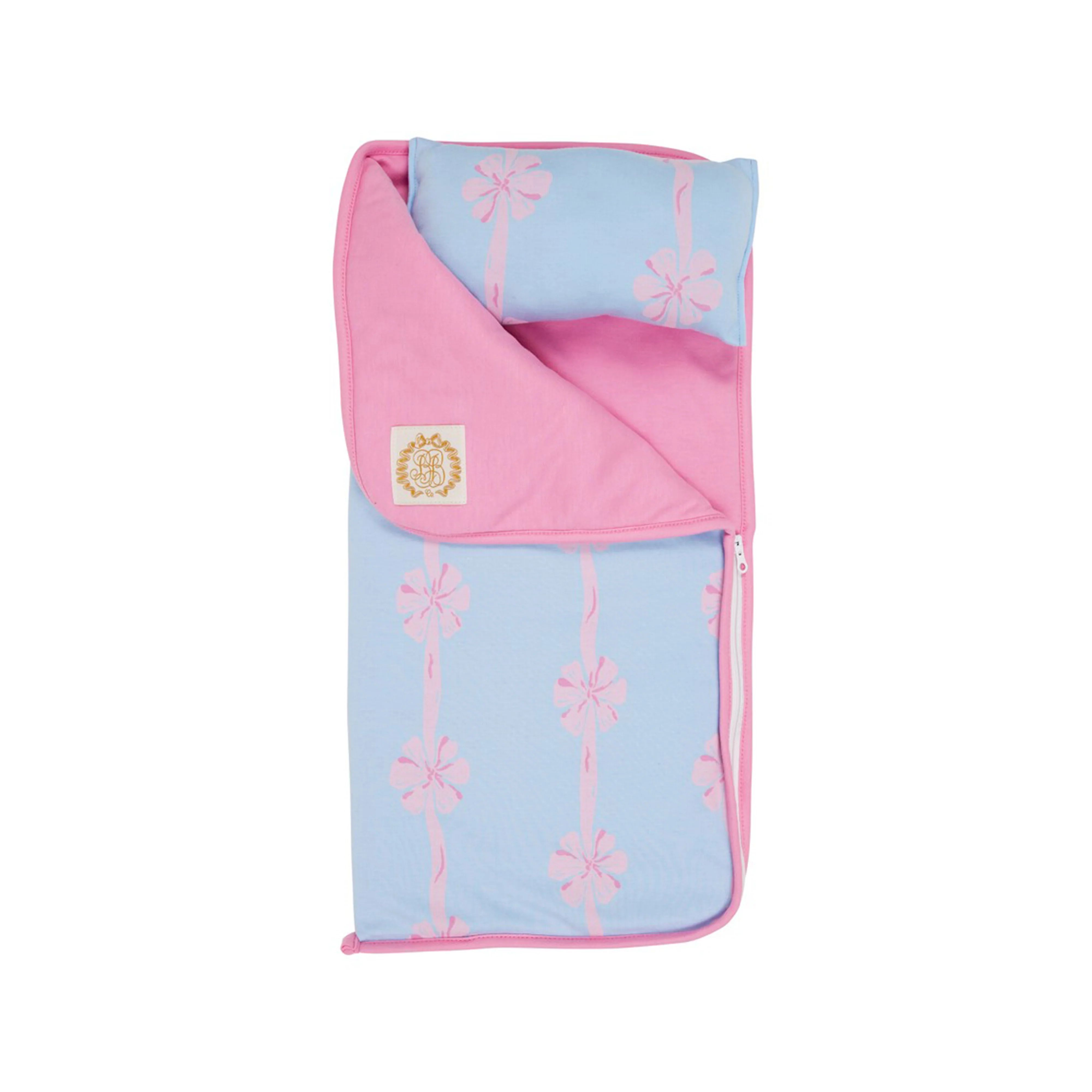 Dolly's Sleeping Bag - No Bow, No Go with Hamptons Hot Pink | The Beaufort Bonnet Company