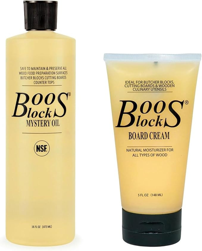 John Boos 16Oz Mystery Oil & 5Oz Board Cream Care Kit for Butcher Blocks & Cutting Boards | Amazon (US)