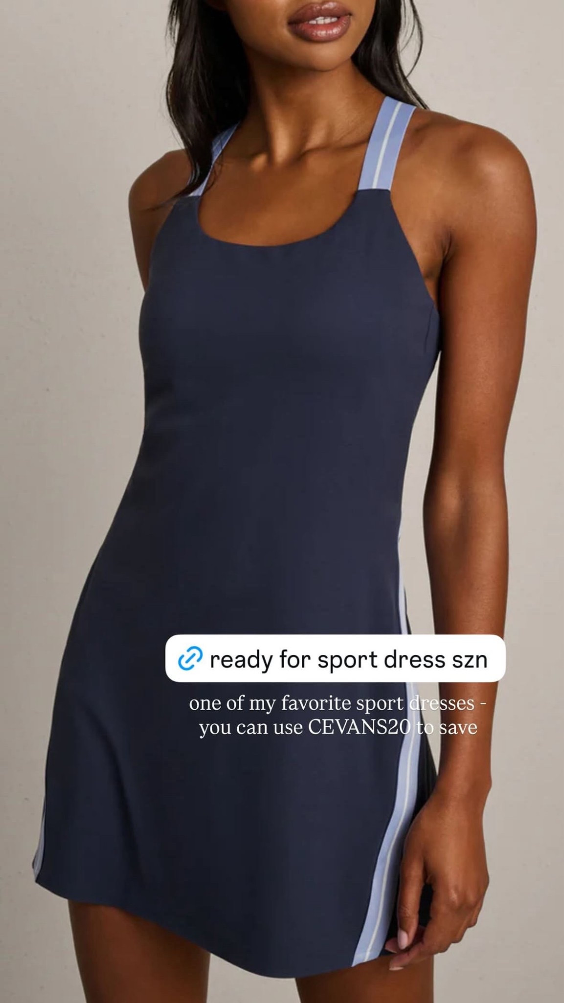 sport dress season is officially here. this one is such a winner!! polished enough to wear beyond the court, comfy enough for all-day plans, and one of those pieces you’ll reach for on repeat once the weather warms up. easy to throw on, flattering, and actually functional. use CEVANS20 to save 💙

#LTKmomlife #LTKgrwm #LTKActive