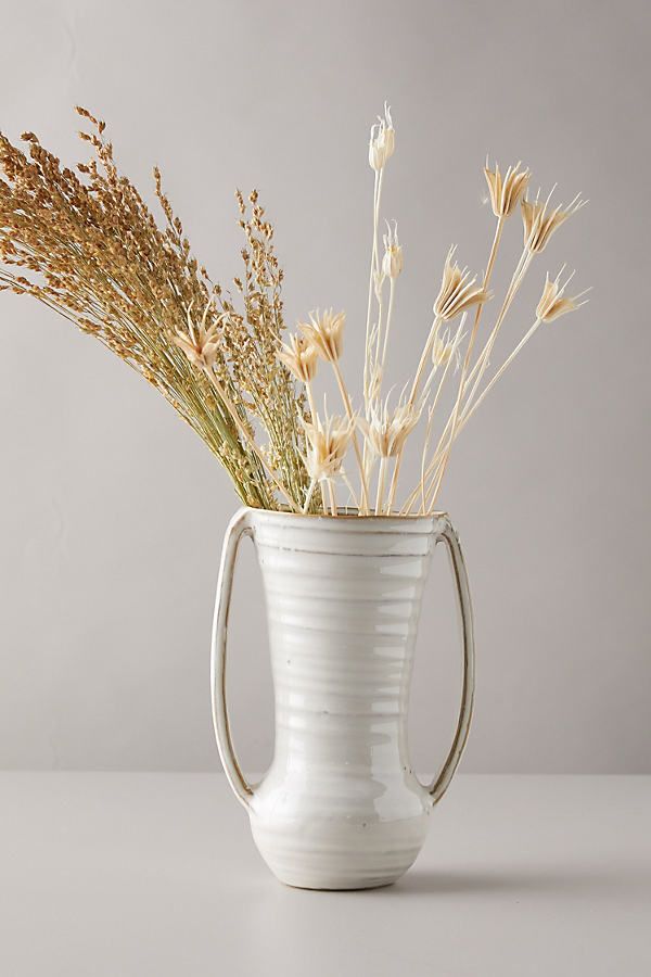 Vanilla Glossed Ceramic Vase | Anthropologie (US)