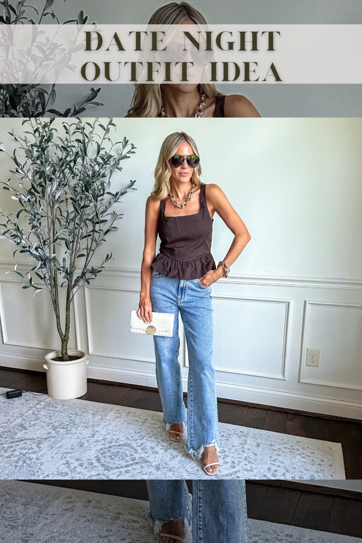 Frayed hem jeans under $100! Wearing size 25
Brown corset top - xs
Shoes & Accessories are all Amazon!

Date night outfit, summer outfit idea, wide leg jeans

#LTKFindsUnder50 #LTKStyleTip #LTKOver40