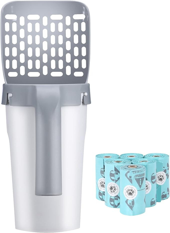 PETIZER Premium Cat Litter Scoop with 90 Count Refill Bags, Integrated Detachable Deep Cat Litter... | Amazon (US)