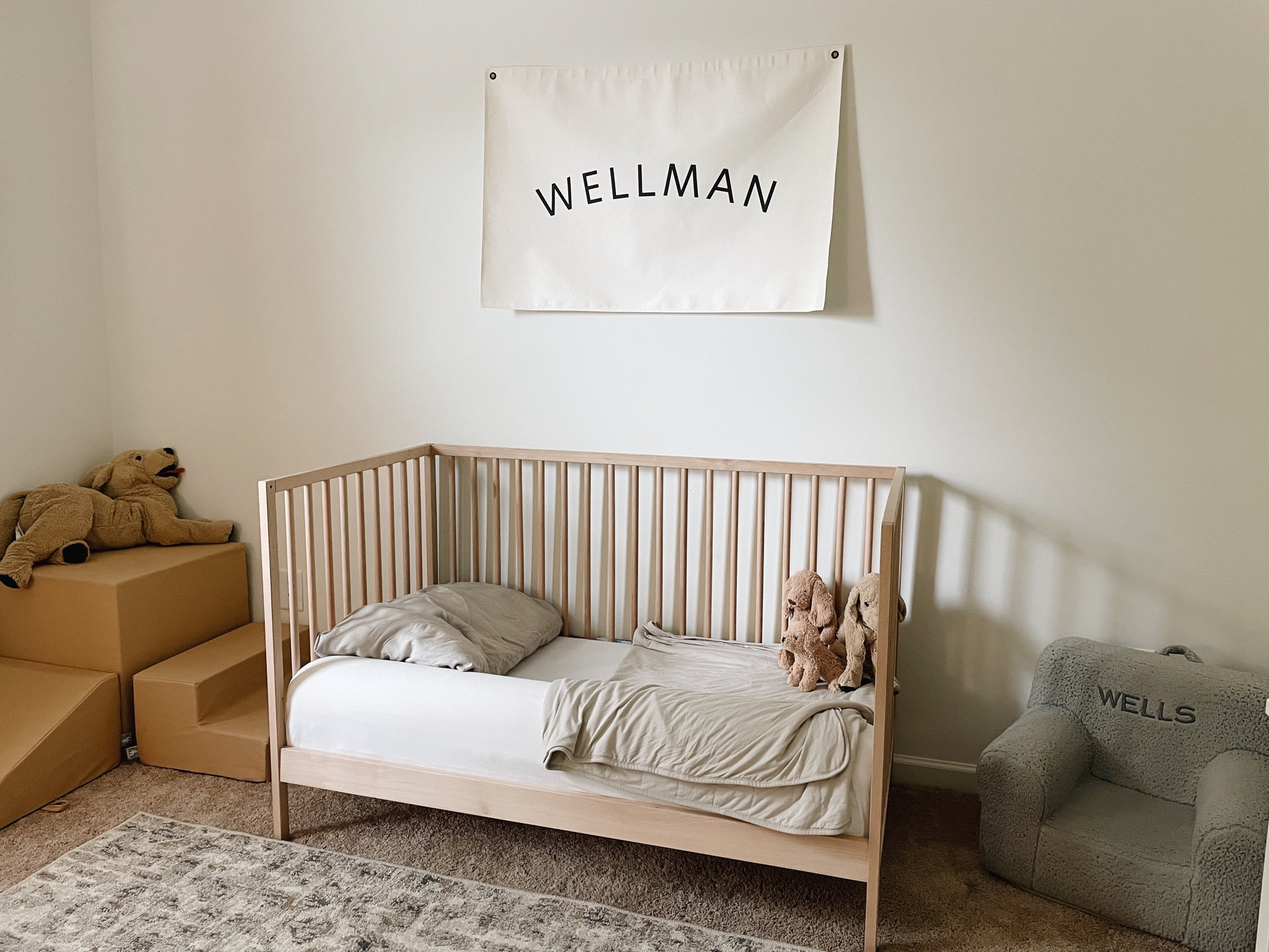 Toddler room without switching out the crib!! The name flag is my absolute favorite. 


#LTKHome #LTKBaby #LTKKids