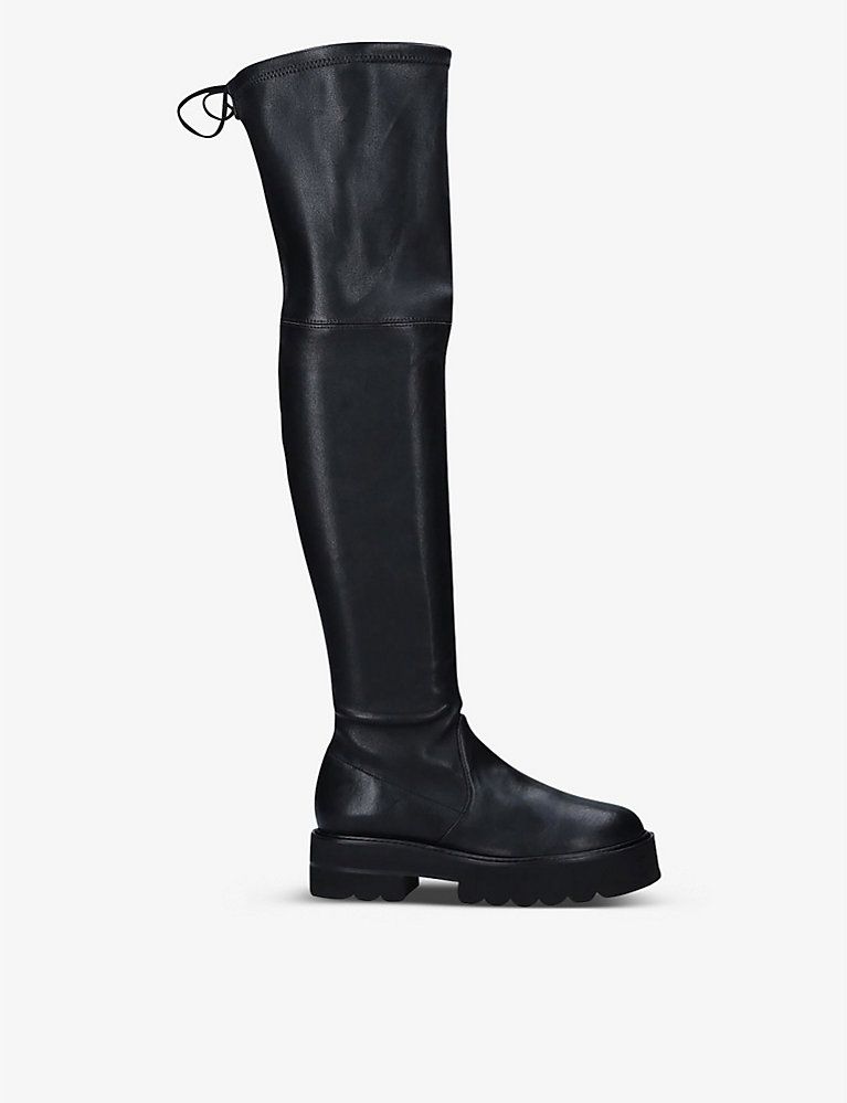 STUART WEITZMAN Lowland Ultralift lug-soled over-the-knee leather boots | Selfridges