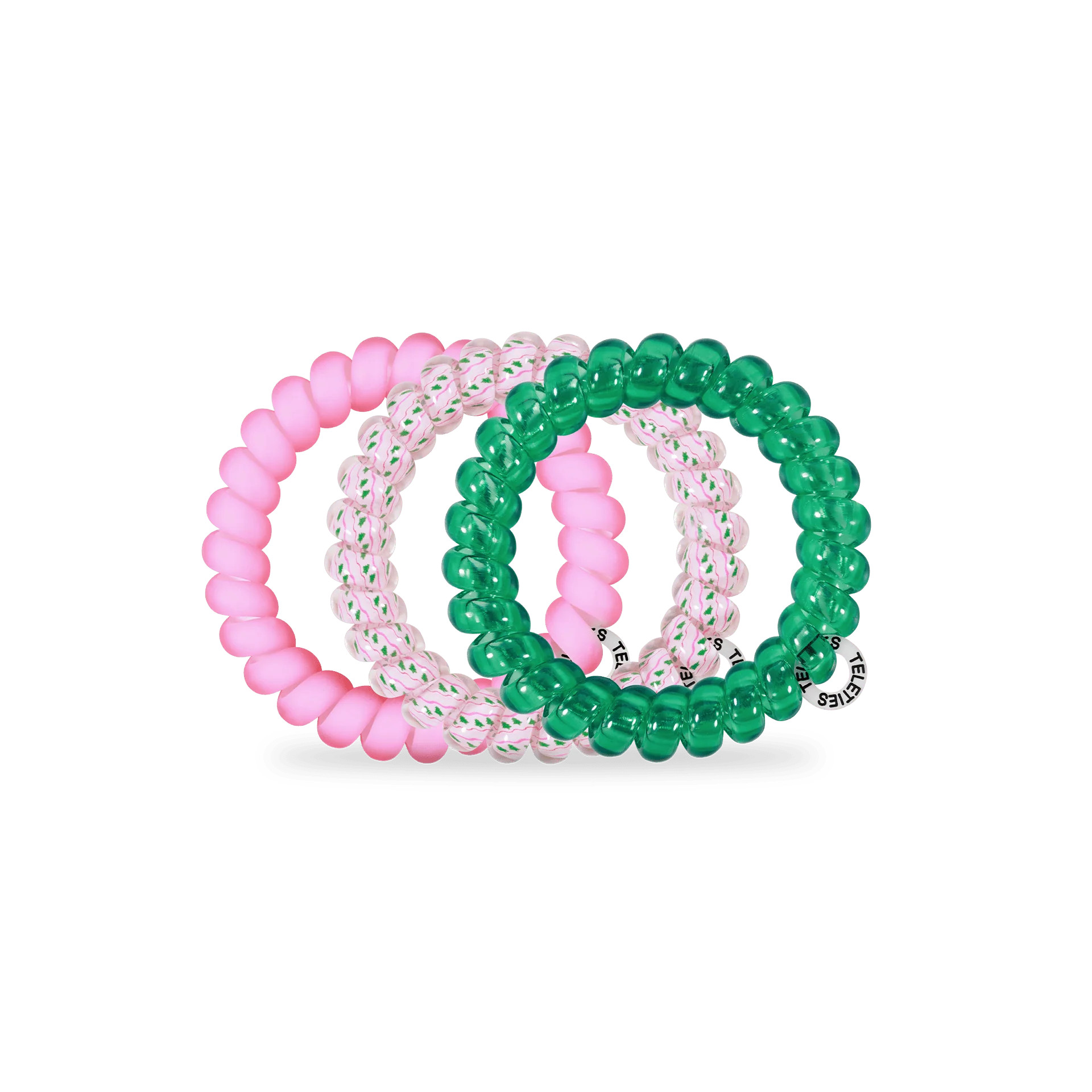 Merry Pinkmas Large Hair Ties | TELETIES