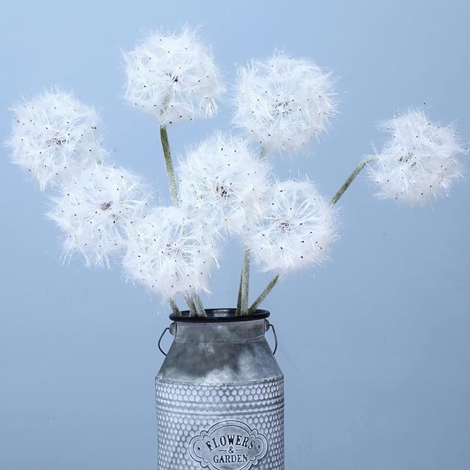 TOPIA Artificial Dandelion Flowers Lovely Faux Dandelion Flowers for Home Decoration (8 Pcs) (Whi... | Amazon (US)