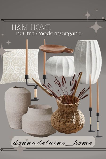 New at H&M home! Love the organic vases: papier mache and handmade wicker. Beautiful organic shapes and textures! 
High end looks for less. 
Affordable home decor 

#LTKhome