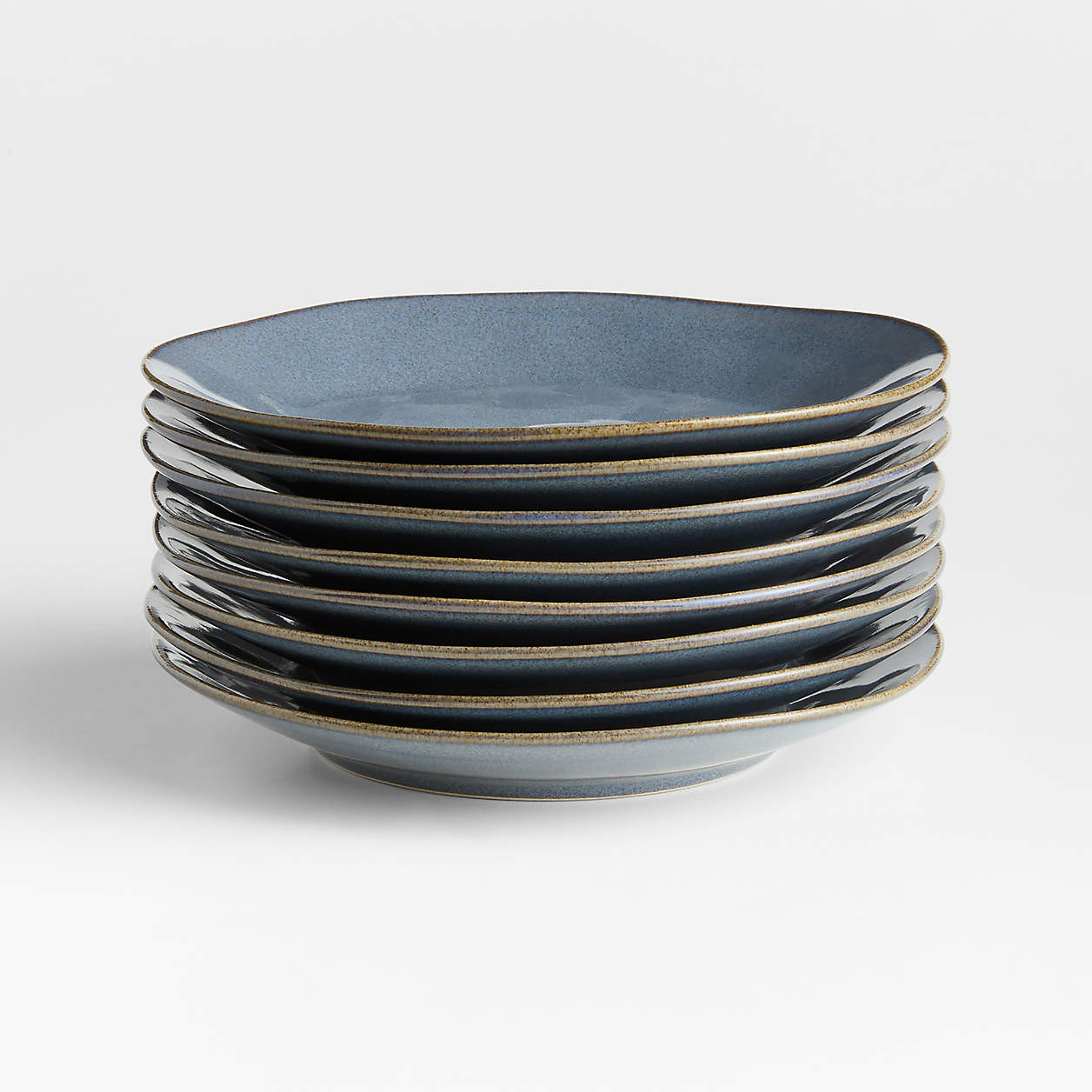 Marin Slate Blue Stoneware Salad Plates, Set of 8 + Reviews | Crate & Barrel | Crate & Barrel