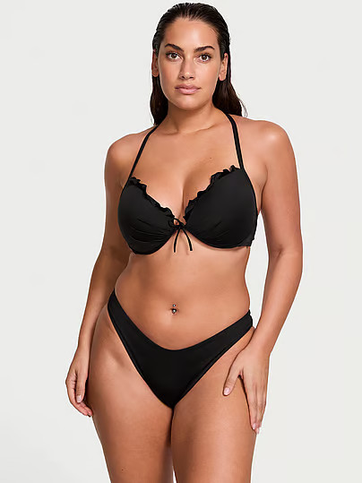 Swim Essential Brazilian Bikini Bottom, Black, S - Women's Bottoms - Victoria's Secret | Victoria's Secret (US / CA )