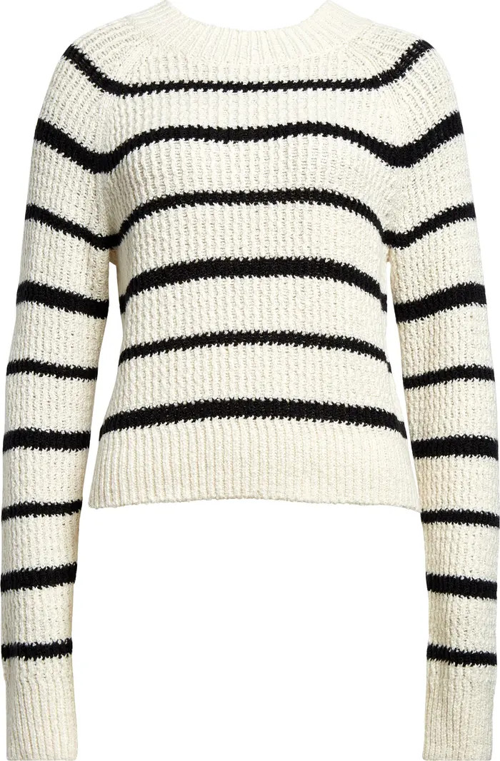 Rib Stripe Crewneck Sweater | Nordstrom