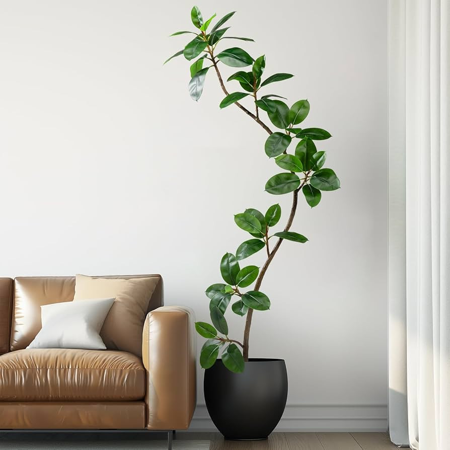 7.2ft Artificial Rubber Tree Faux Plants Indoor Faux Floor Artificial Trees Indoor,Fake Plant Fak... | Amazon (US)
