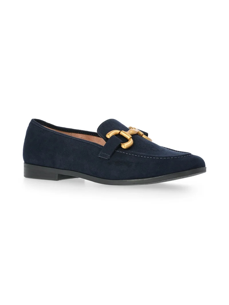 Time and Tru Women's Faux Leather Buckle Loafers | Walmart (US)