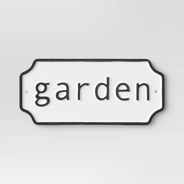 Metal "Garden" Wall Sign White - Smith & Hawken™ | Target