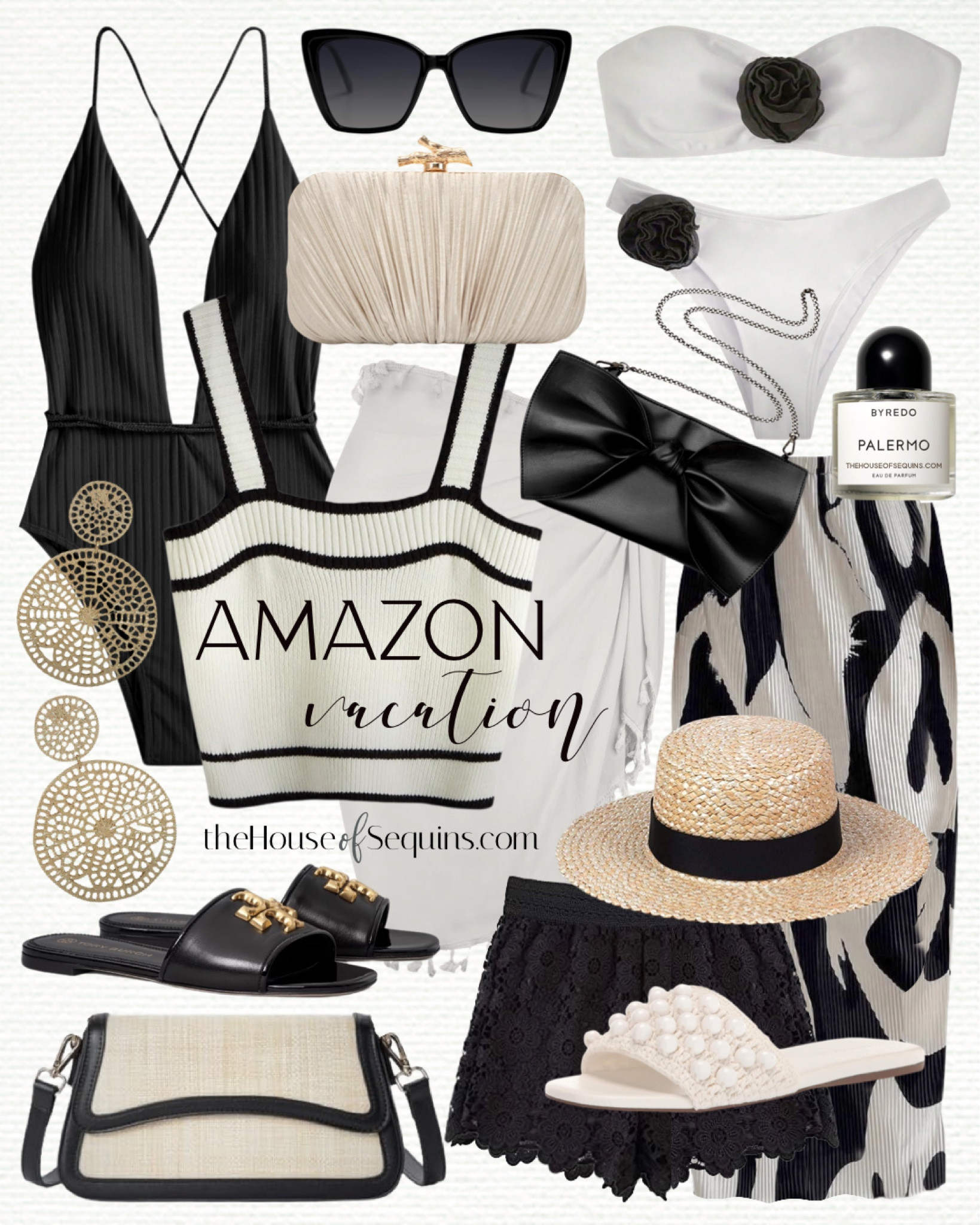 Shop these Amazon Vacation and resortwear finds! Tropical travel outfit resort wear, Swimsuit wrap skirt coverup, crochet shorts, Tory Burch slide sandals, evening clutch, woven bag, beaded sandals, rosette bikini and more!

Follow my shop @thehouseofsequins on the @shop.LTK app to shop this post and get my exclusive app-only content!

#liketkit #LTKswim #LTKtravel #LTKstyletip
@shop.ltk
https://liketk.it/4uey7