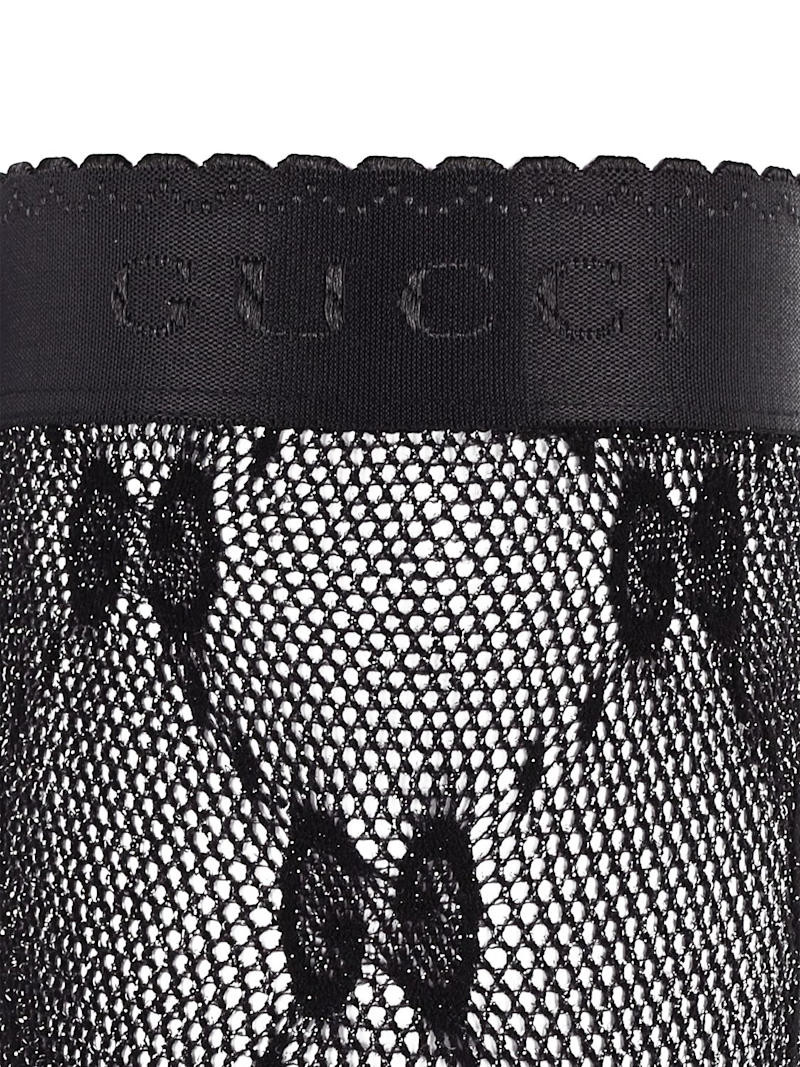 GG black & silver net lurex stockings | Luisaviaroma