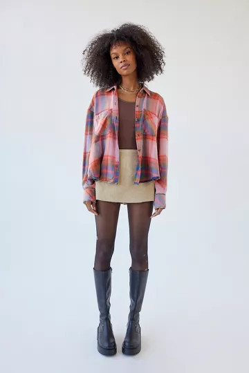BDG Karl Slouchy Flannel Button-Down Shirt | Urban Outfitters (US and RoW)