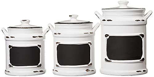 American Atelier Vintage Canister Set 3-Piece Ceramic Jars Chic Design with Lids for Cookies, Can... | Amazon (US)