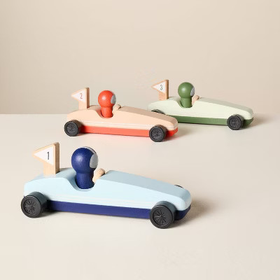 Toy Wooden Pull-Back Race Car Set 3pc - Hearth & Hand™ with Magnolia | Target