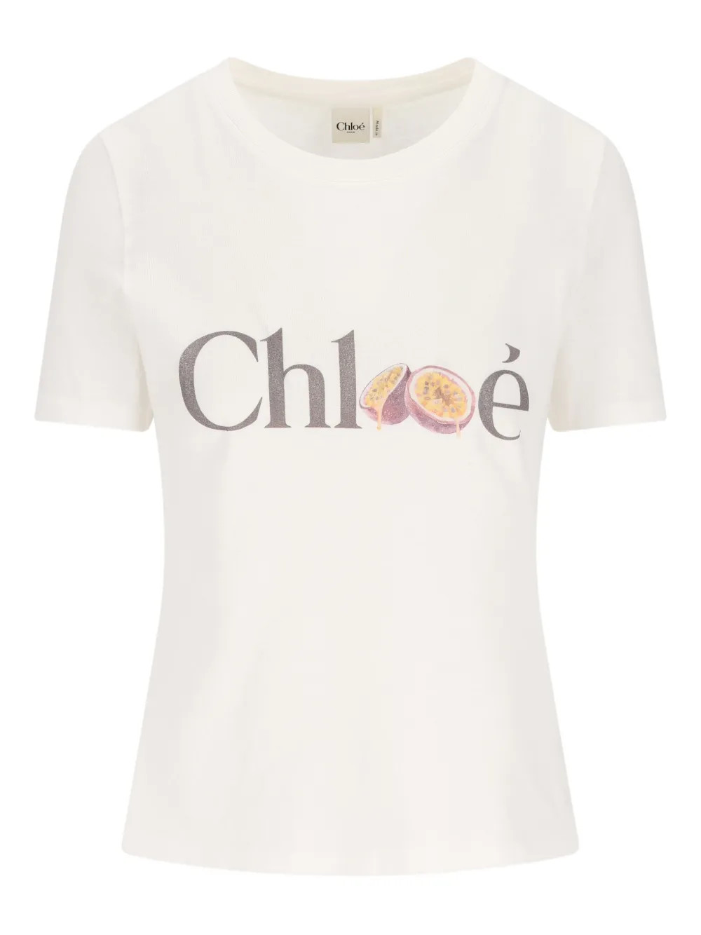 Chlo\u00e9 logo-detail T-shirt | Neutrals | FARFETCH | Farfetch Global
