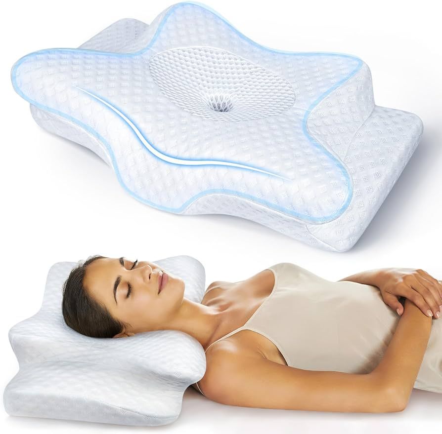 5X Pain Relief Cervical Pillow for Neck and Shoulder Support, Adjustable Memory Foam Sweet Sleepi... | Amazon (US)