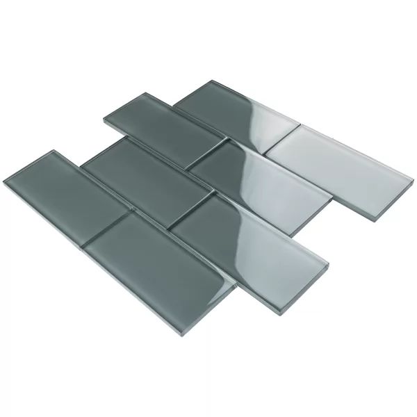 Crystile 3" x 6" Glass Mosaic Subway Tile | Wayfair North America