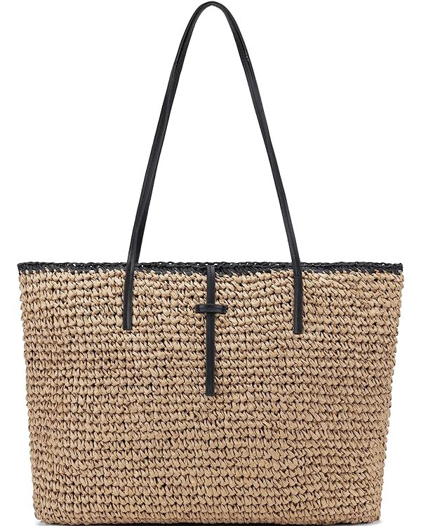 Kiss Sea Extra Large Straw Beach Bag The Tote Bag for Women Beach Purse Shoulder Crochet Straw Cl... | Amazon (US)