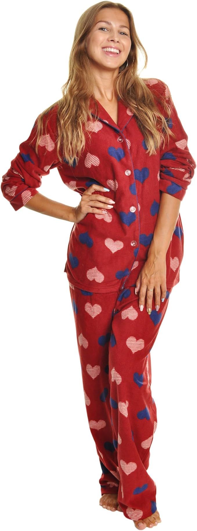 Angelina Women's Cozy Fleece Pajama Set | Amazon (US)