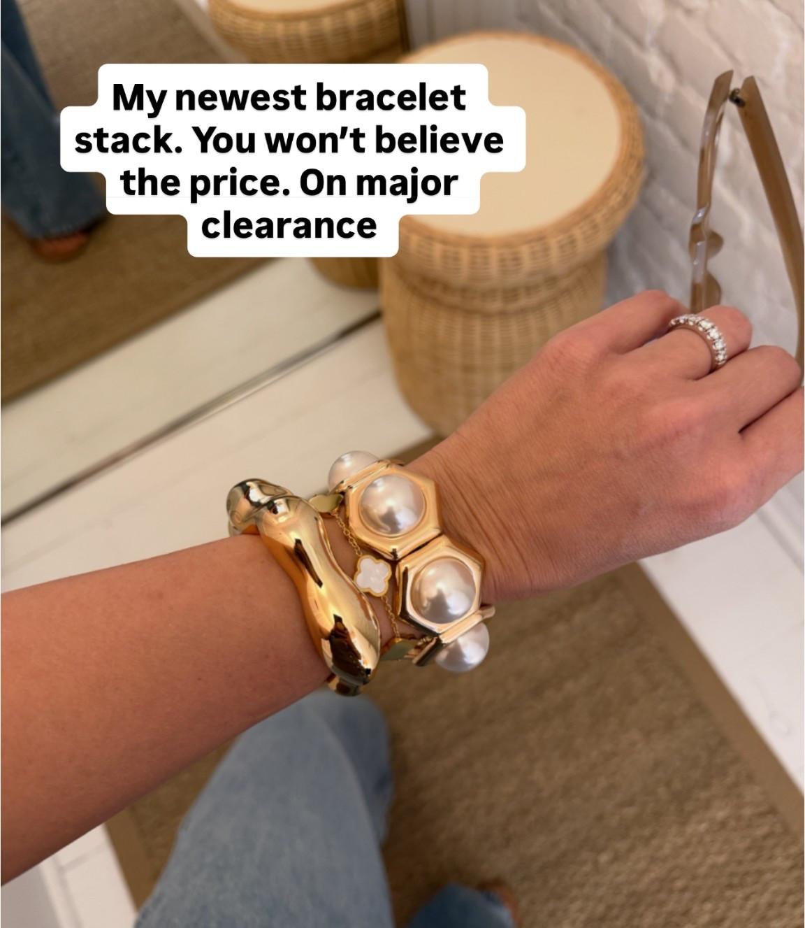 My current bracelet stack so high end looking is on major clearance! #jewelry #braceletstack #bracelet 

#LTKSaleAlert #LTKGiftGuide #LTKHoliday