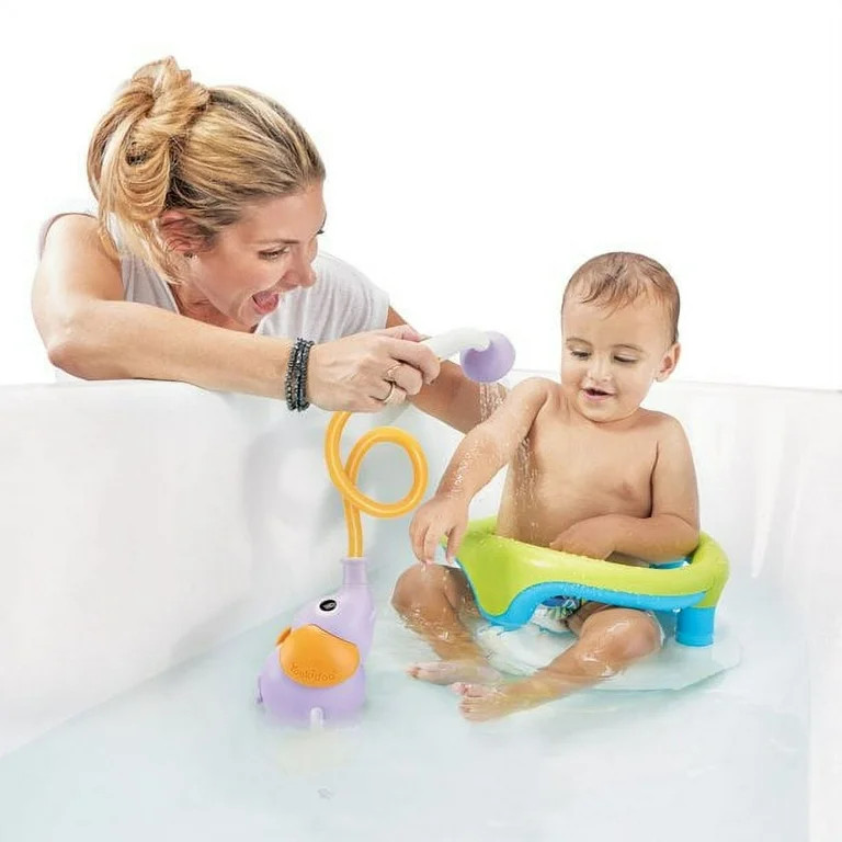 Yookidoo Elephant Baby Bath Shower Head - Bathtub Toy for Newborn Babies in Tub Or Sink (Purple) | Walmart (US)