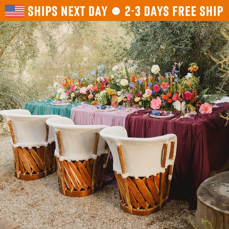 Boho wedding Gauze table runner Cheesecloth table runnersRustic wedding centerpiece Rustic table ... | Etsy (US)