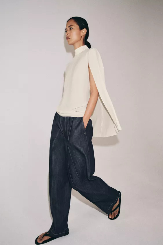 ZW COLLECTION CAPE SHIRT | Zara UK