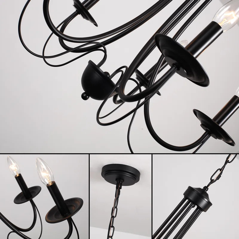Araiah 5-Light Candle Style Chandelier Black | Wayfair North America