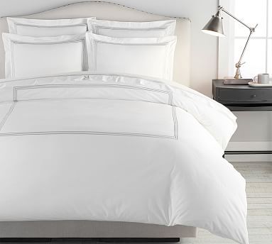 Grand Organic Percale Duvet Cover | Pottery Barn (US)