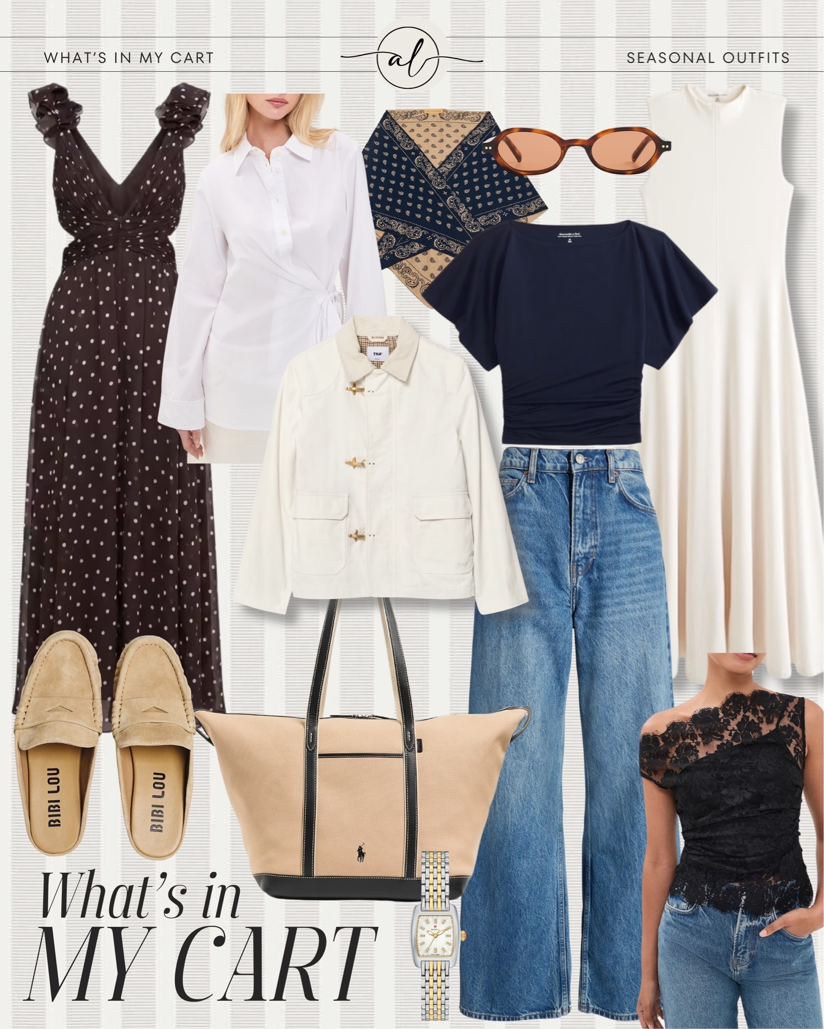 What’s currently in my cart. Jeans, statement tops, jackets, dresses, and accessories

#LTKU #LTKootd #LTKSeasonal