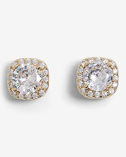 Rhinestone Lined Stud Earrings | Express
