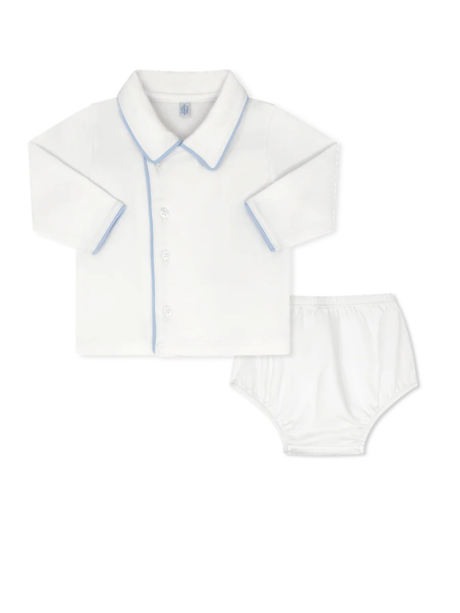 Little One Diaper Set - Warren White, Palmer Blue | Lullaby Set