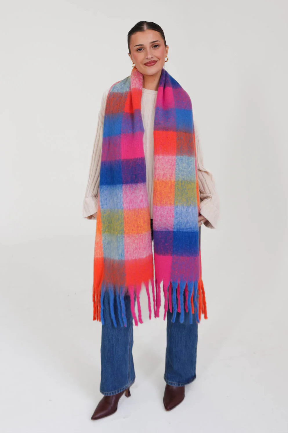 Pop of Color Scarf | Grey Bandit