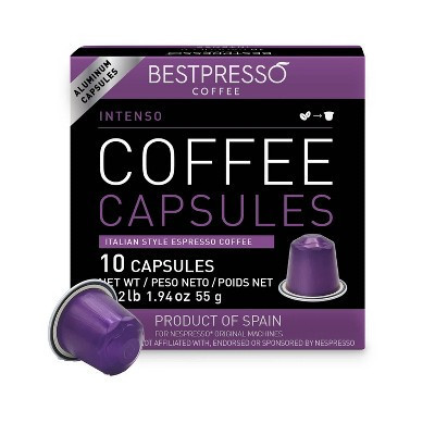 Bestpresso Coffee for Nespresso Original Machine 120 pods Certified Genuine Espresso Intenso Blend(High Intensity), Pods Compatible with Nespresso | Target