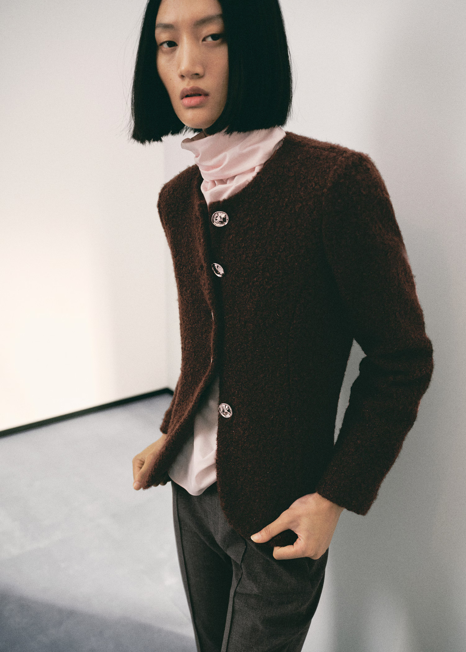 Bouclé jacket with jewel buttons | Mango (US/MX/AU)