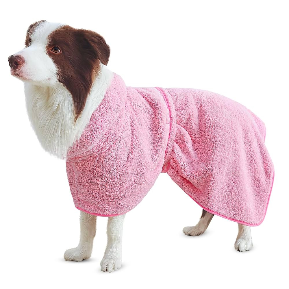 Bienbee Soft Dog Bathrobe，Super Absorbent & Quick-Drying Dog Robe with Hood, Cozy Drying Coat f... | Amazon (US)