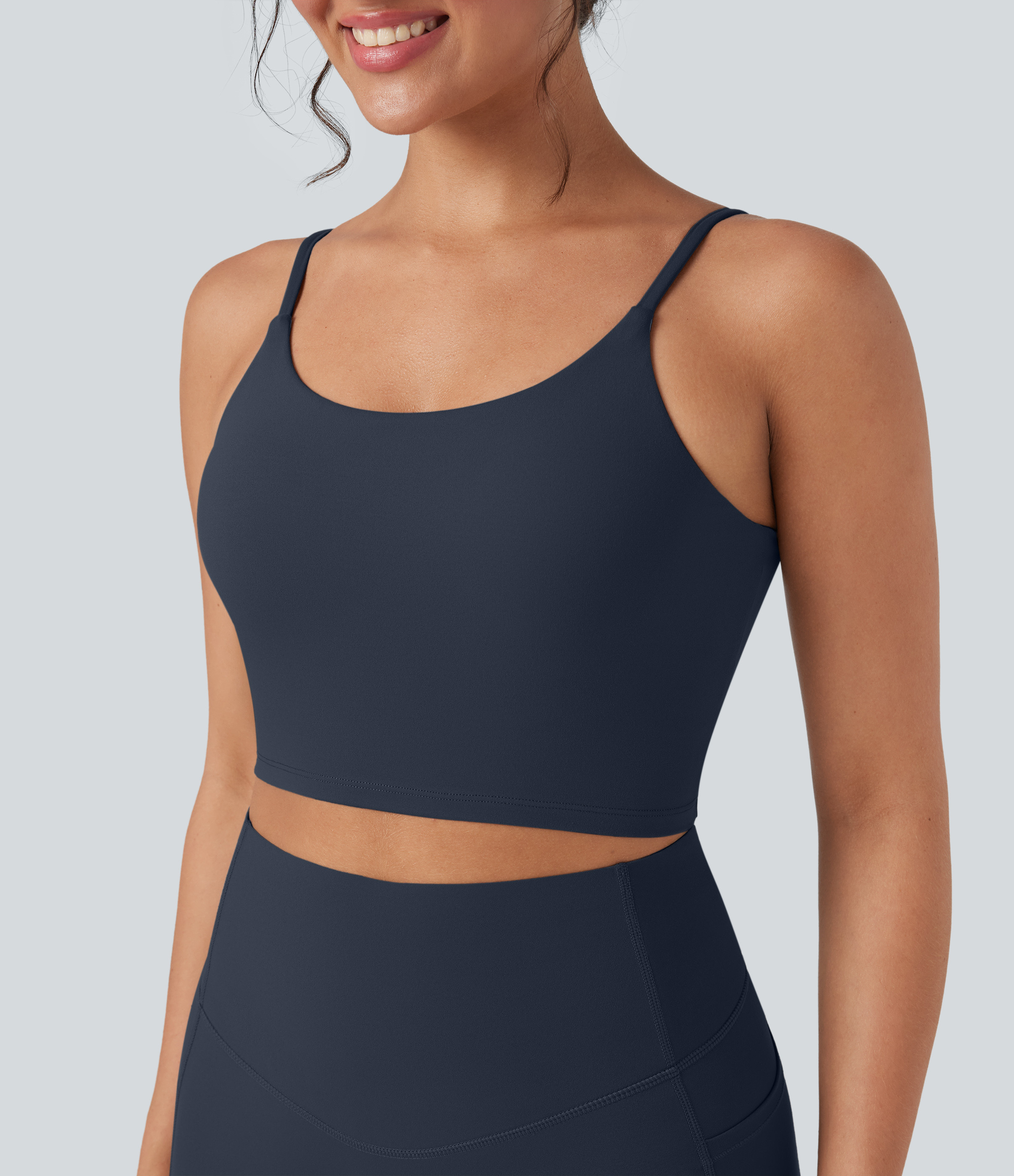Halara Halara UltraSculpt™ Cropped Yoga Tank Top Tank Top - Carbon - L golf tops halter top tunic tops sleeveless tops backless top | HALARA
