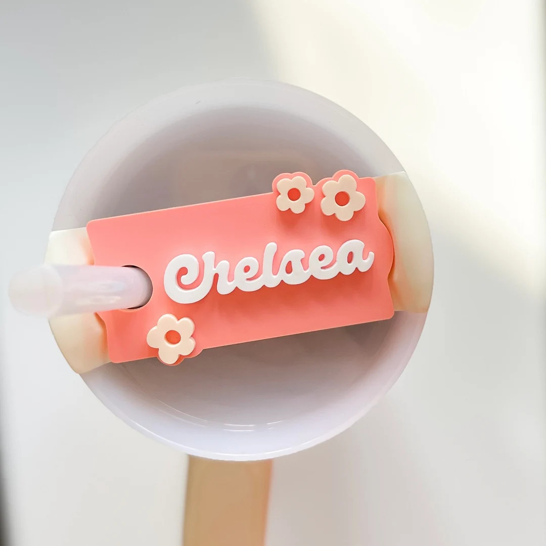 Daisy Name Tag for Tumbler Cup Fits 30oz and 40oz Quencher H2.0 Tumbler Custom Name Plate for Cup... | Etsy (US)