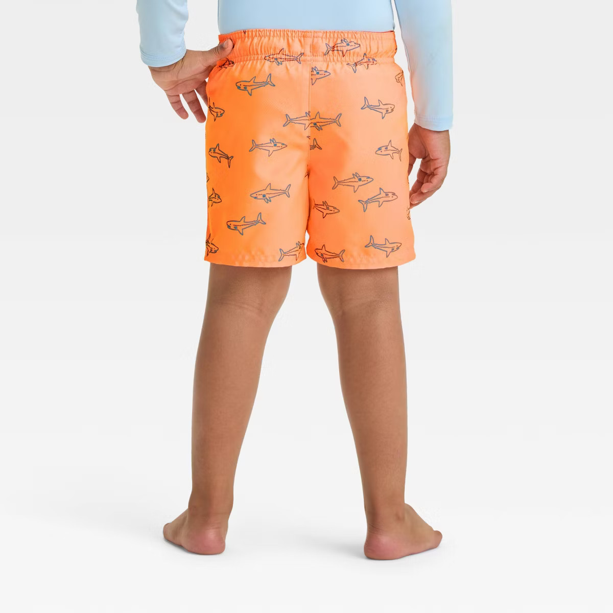 Toddler Boys' Water Reactive Shark Swim Shorts - Cat & Jack™ Orange | Target