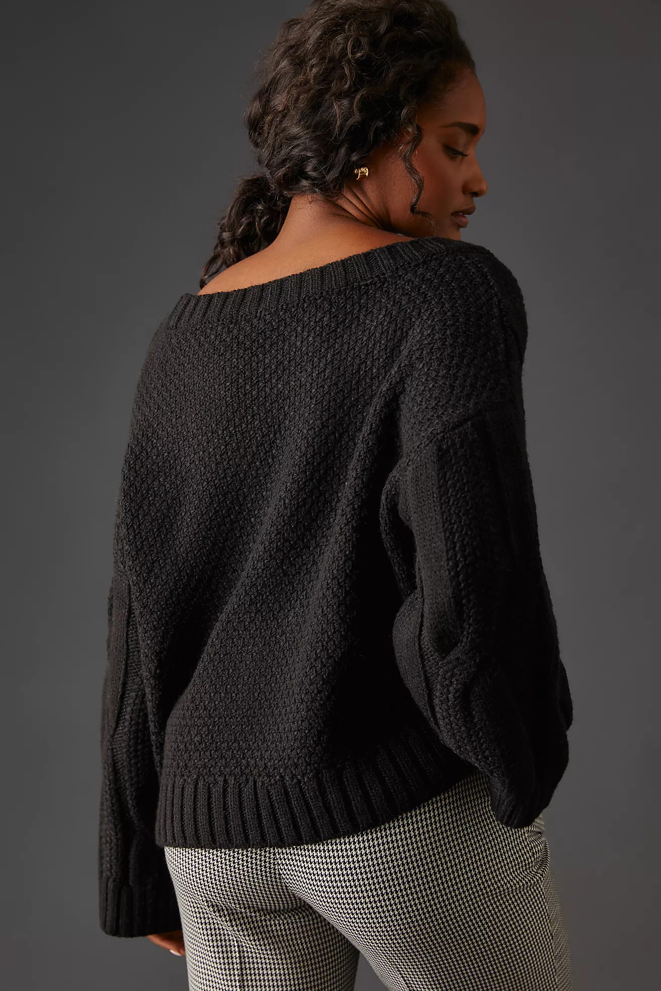 Maeve Oversized Cable-Knit Sweater | Anthropologie (US)